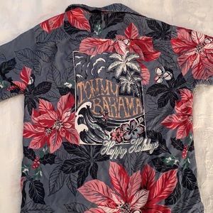 Limited edition holiday vintage Tommy Bahama button up shirt, size medium